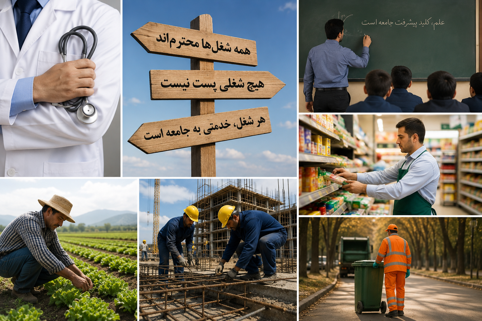 همه مشاغل برای جامعه ضروری هستند